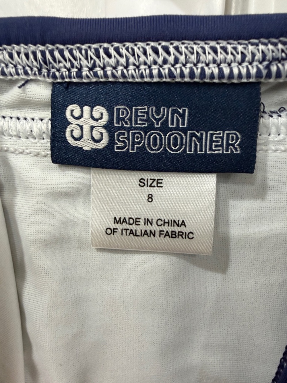 NWOT reyn spooner Deep Blue V-Neck One-Piece Swimsuit - Picture 4 of 5